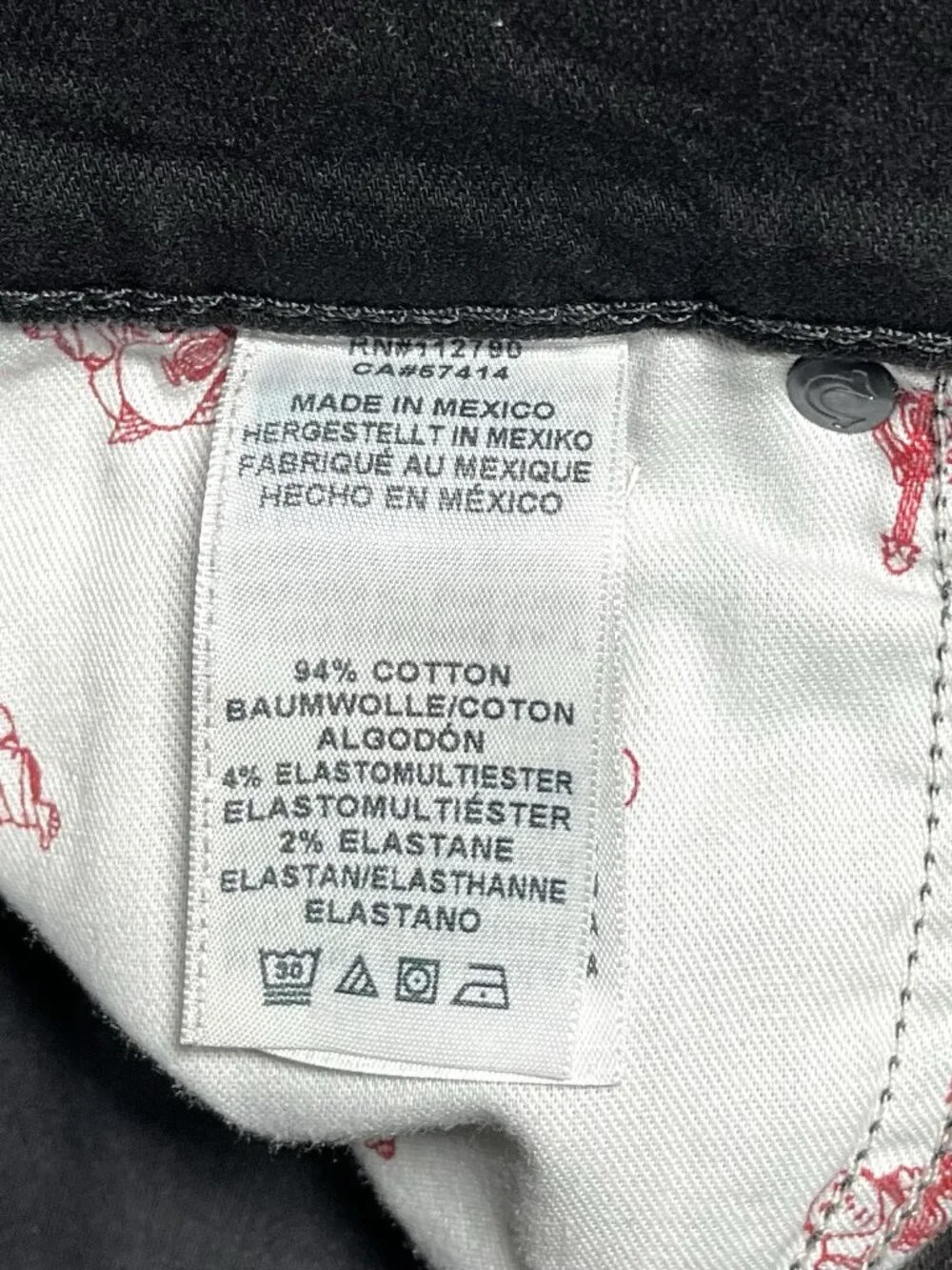 True Religion Rocco Relaxed Skinny Flap Pocket Black Jeans - Men Size 27 X 33